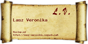Lasz Veronika névjegykártya